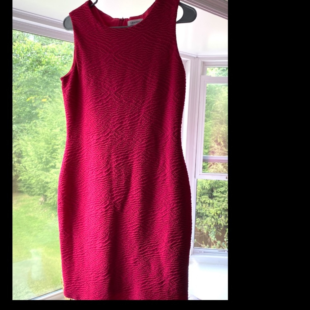 Calvin Klein magenta pink dress